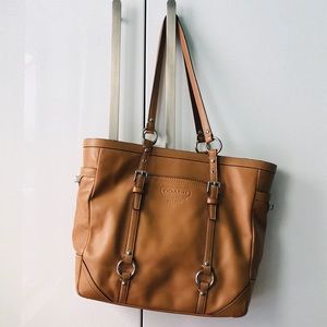 natural leather tote bag